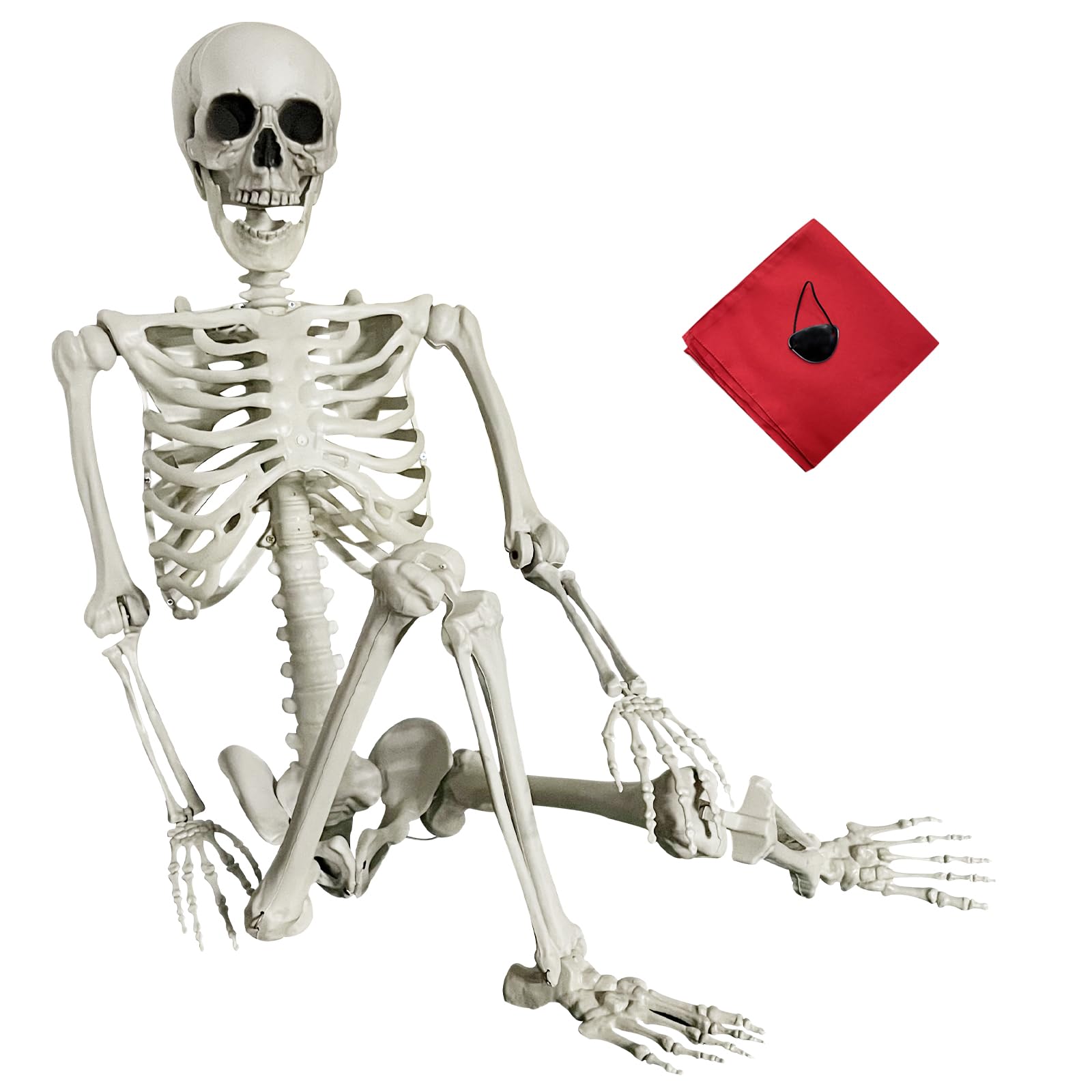 IDMOP front view of packaged 5.4ft skeleton prop showing product and branding benefits