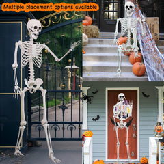 IDMOP skeleton posed on porch demonstrating weather-resistant outdoor use