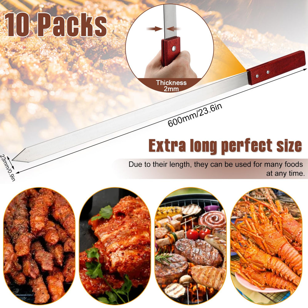 Idong wooden handle detail with cool-grip benefit while grilling