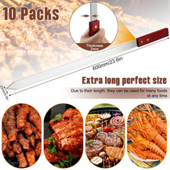 Idong wooden handle detail with cool-grip benefit while grilling