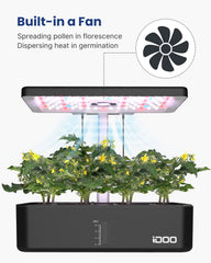 iDOO pod tray closeup showing seedling support and easy replacement benefit