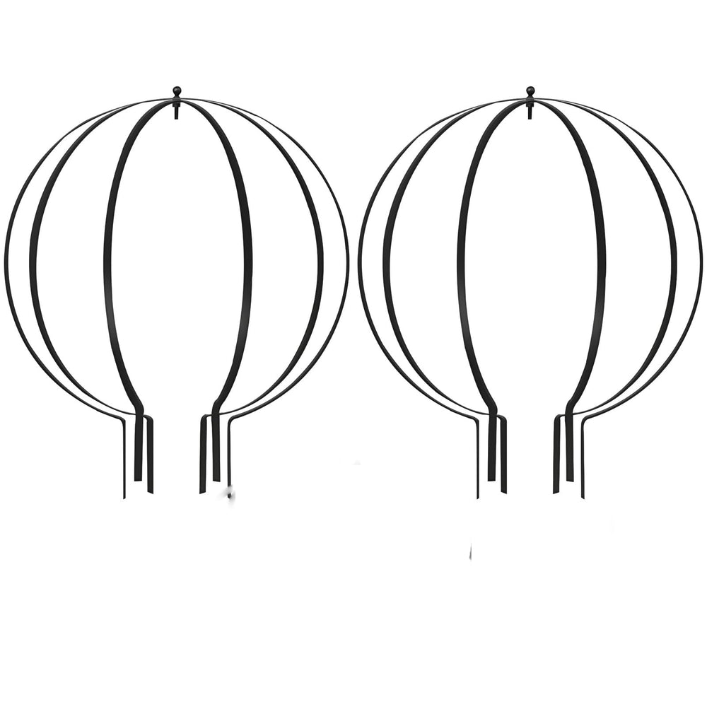 IDUNSEED front view of two circle trellises showing decorative shape and support