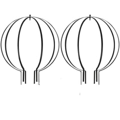 IDUNSEED front view of two circle trellises showing decorative shape and support