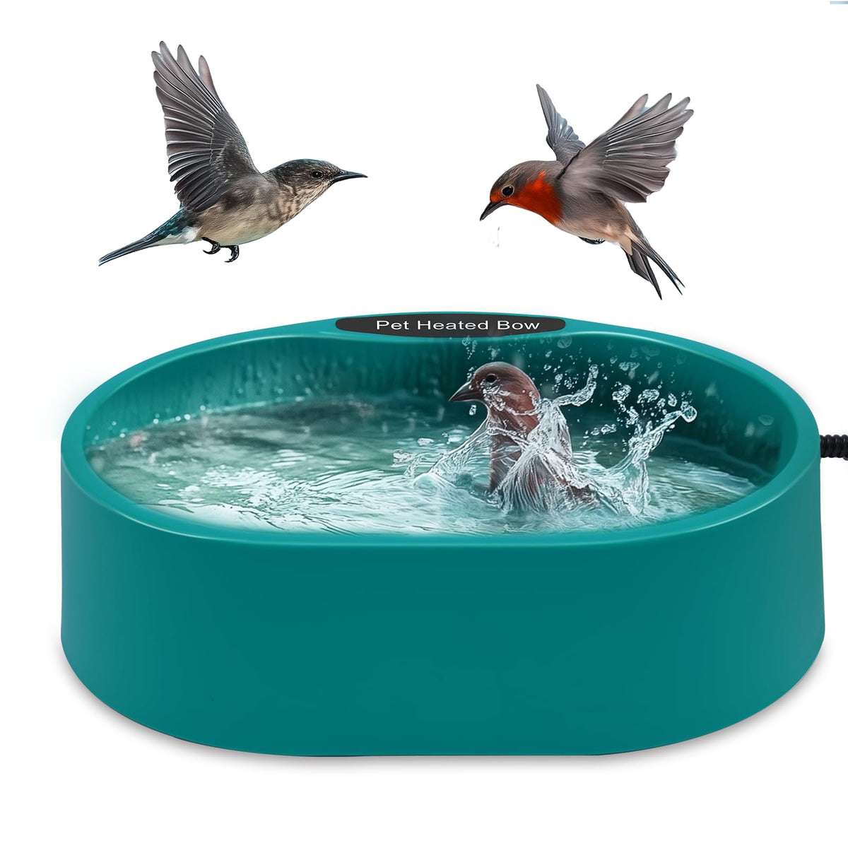 IDUNSEED front view of heated chicken waterer showing durable design and capacity