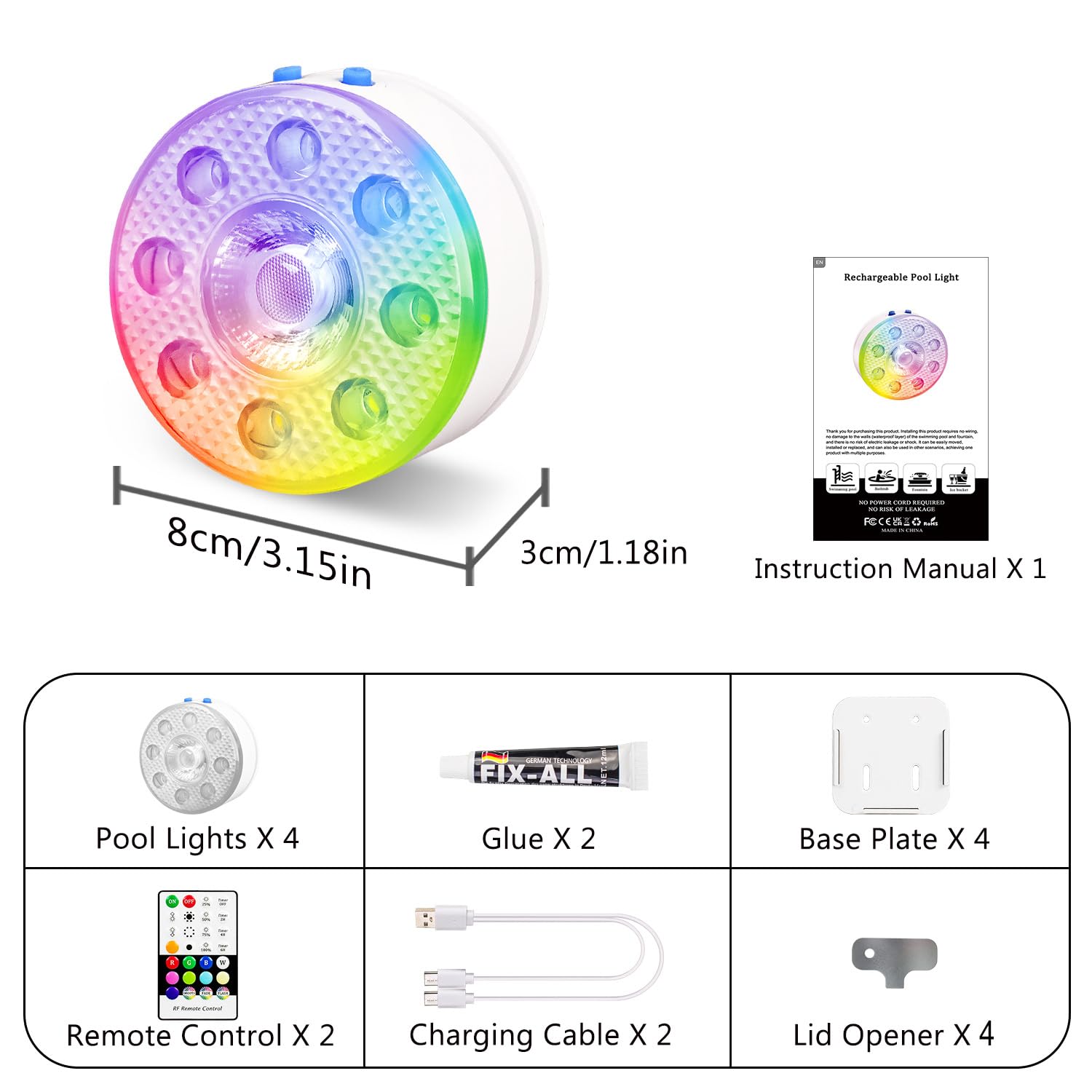 idyl light side-by-side dim and bright modes illustrating adjustable output