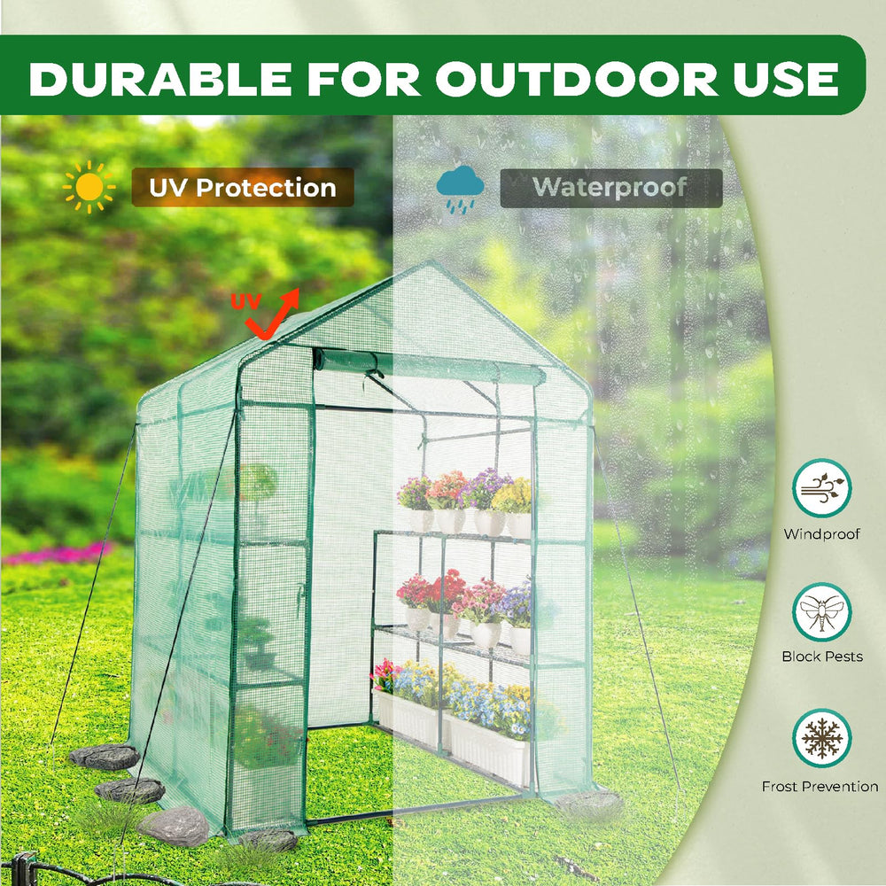 IDZO greenhouse in backyard showing seasonal protection benefit