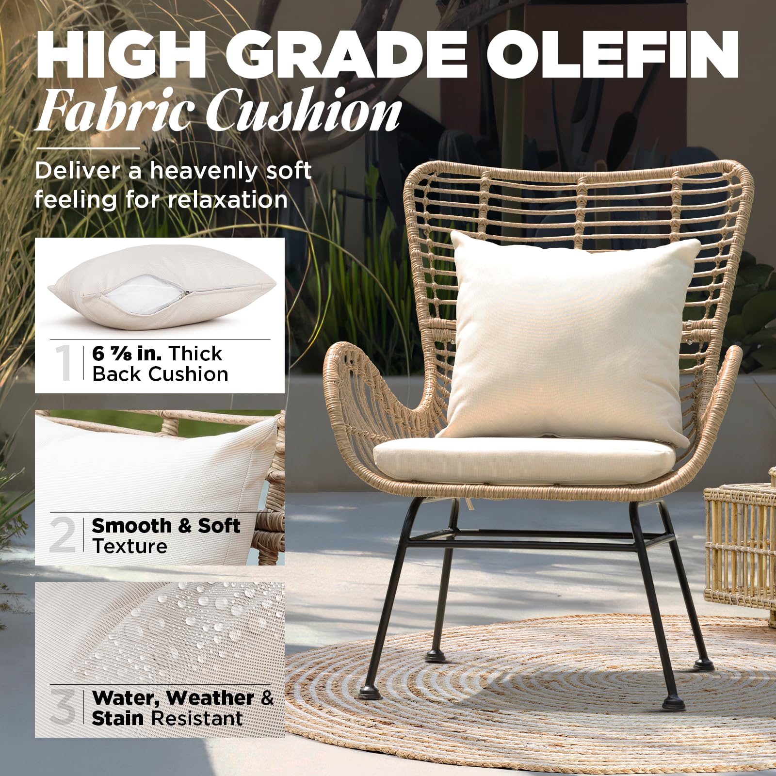 IDZO tight wicker texture detail highlighting UV resistance and long-lasting look