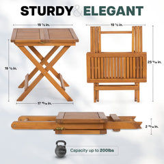 IDZO Mira in use on a patio with drinks showing outdoor versatility