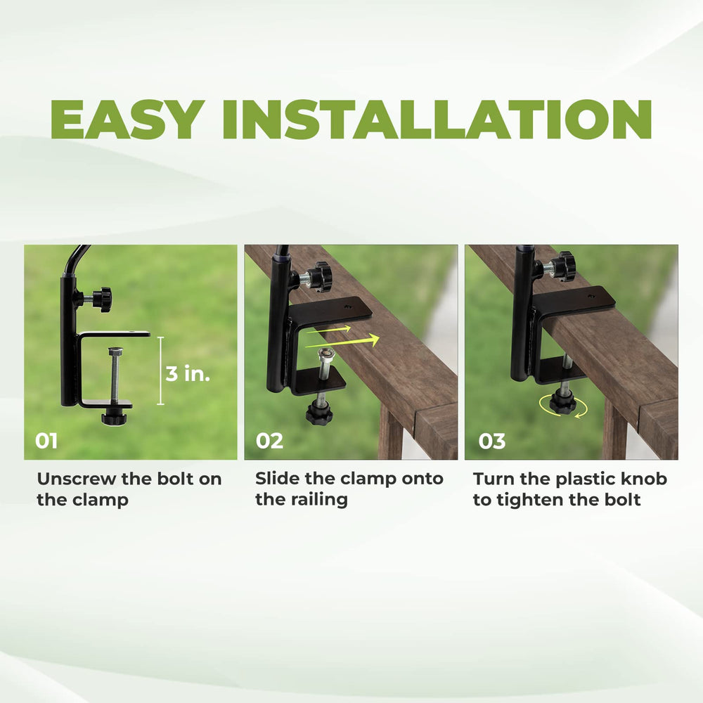 IDZO mounted hanger with hanging plant in lifestyle setting enhancing deck decor benefit