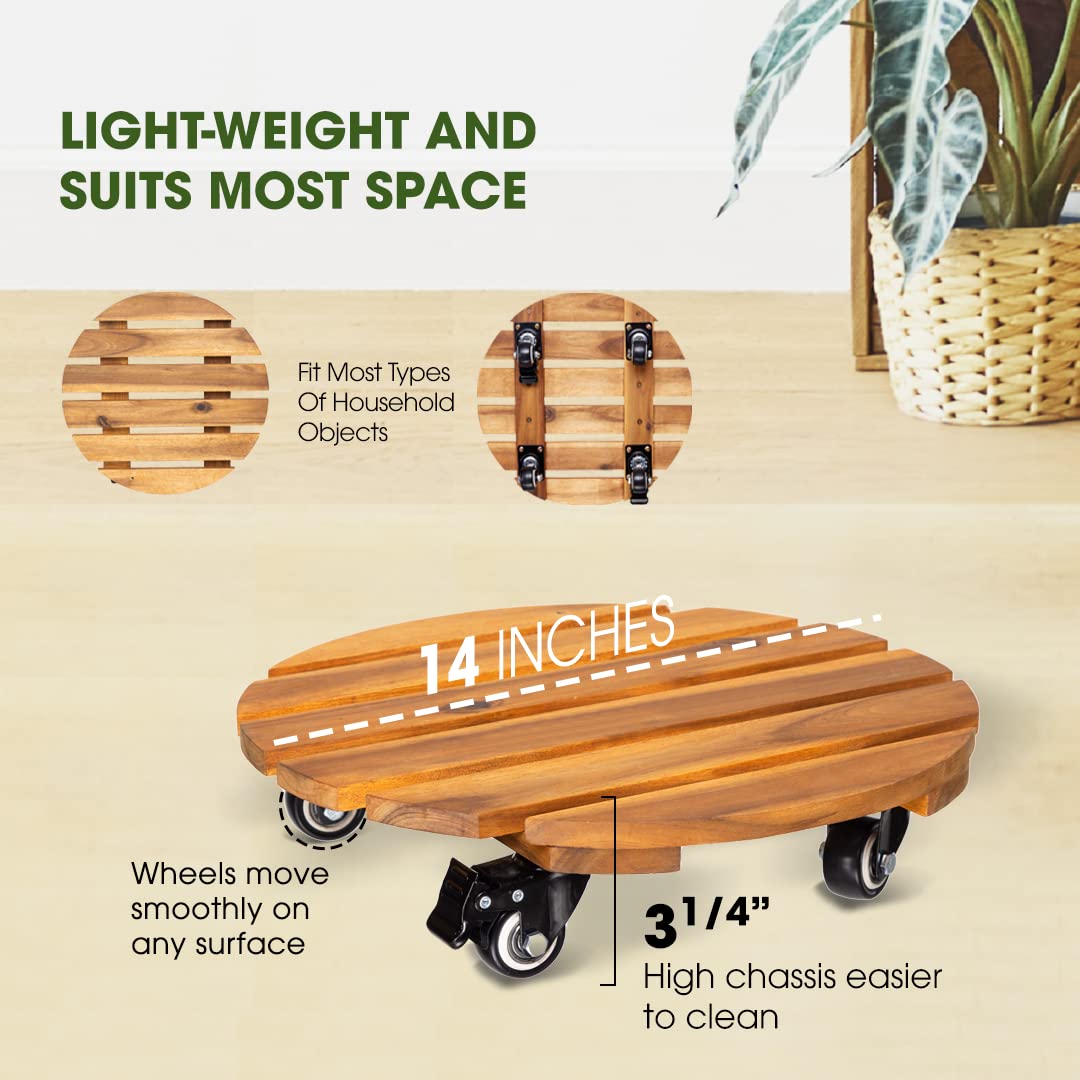 IDZO caddy holding a planter on a patio, weather-ready style simplifies outdoor care
