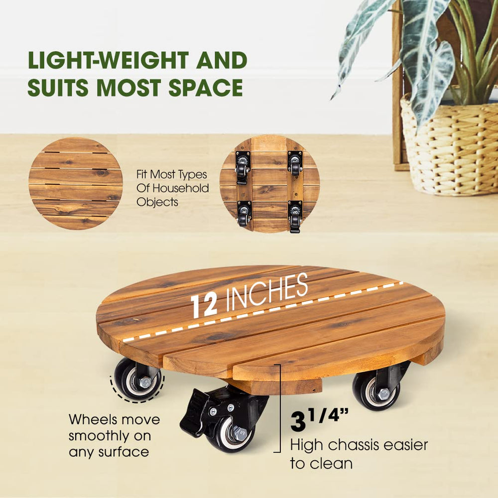 IDZO outdoor patio planter on caddy showing weather-ready rolling convenience