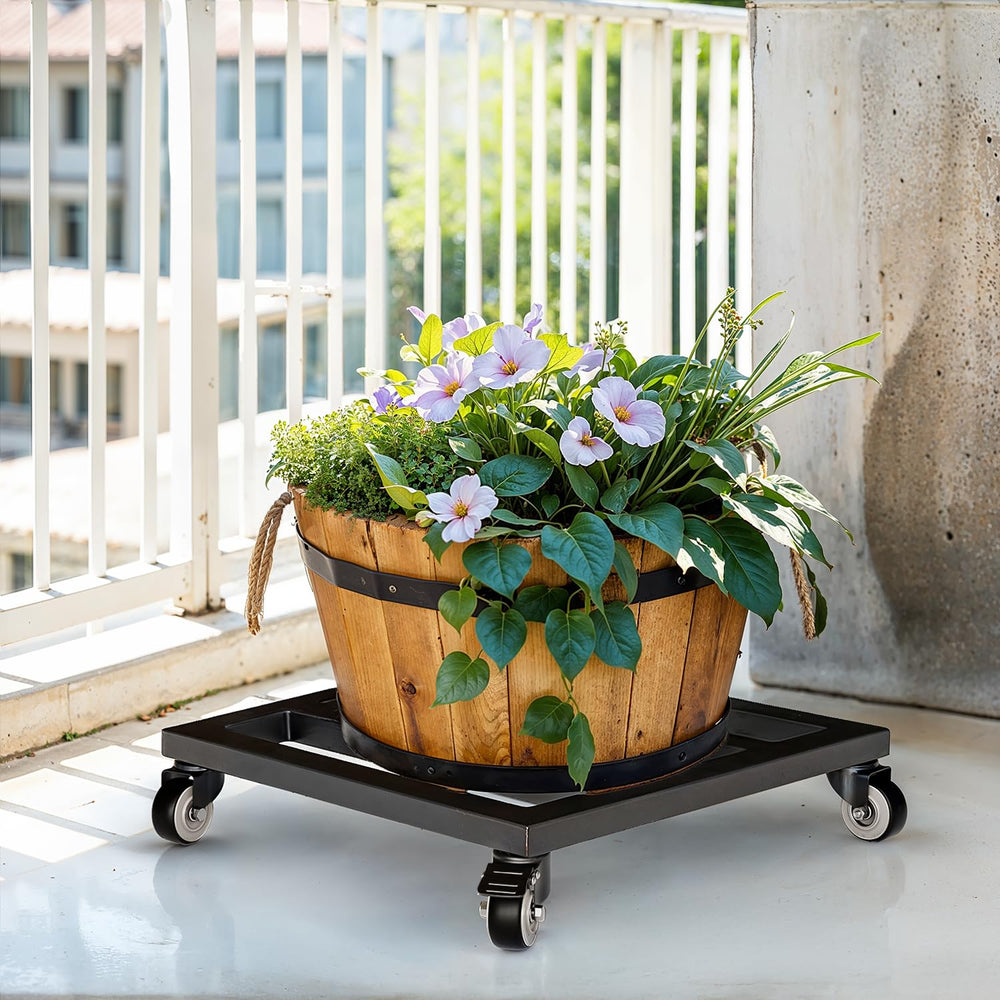 IDZO dolly with large pot showing heavy-duty 385 lb capacity benefit