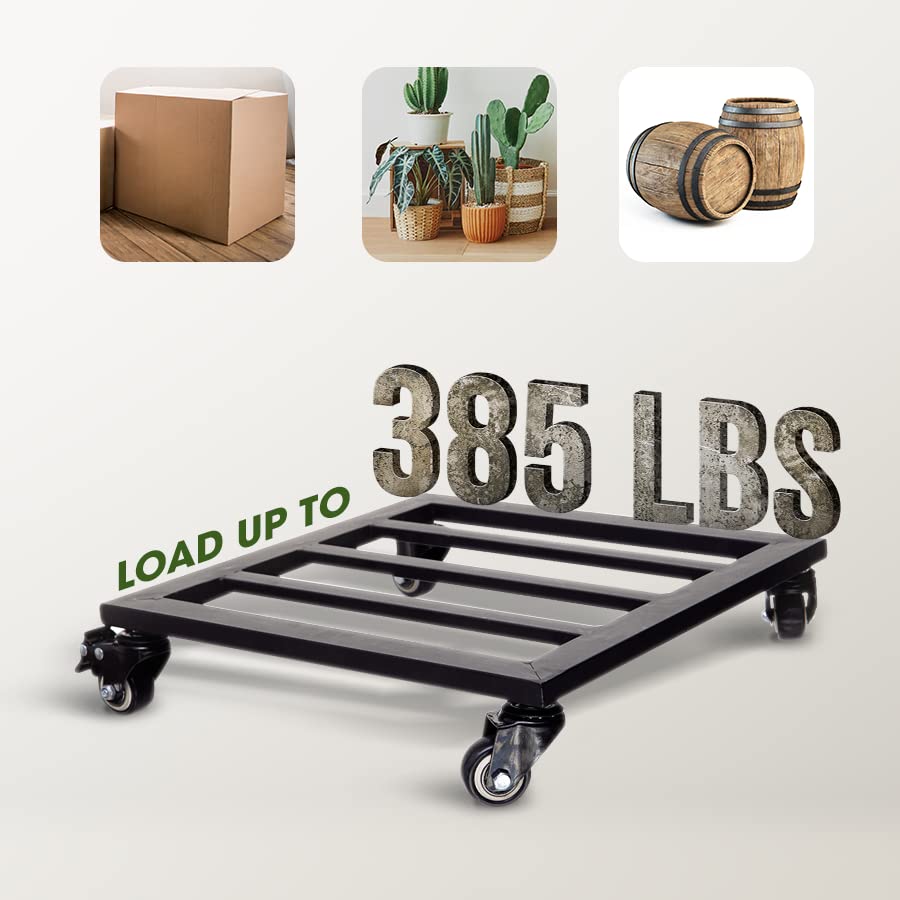 IDZO caddy with ruler for scale showing 14-inch platform to fit large round and square pots