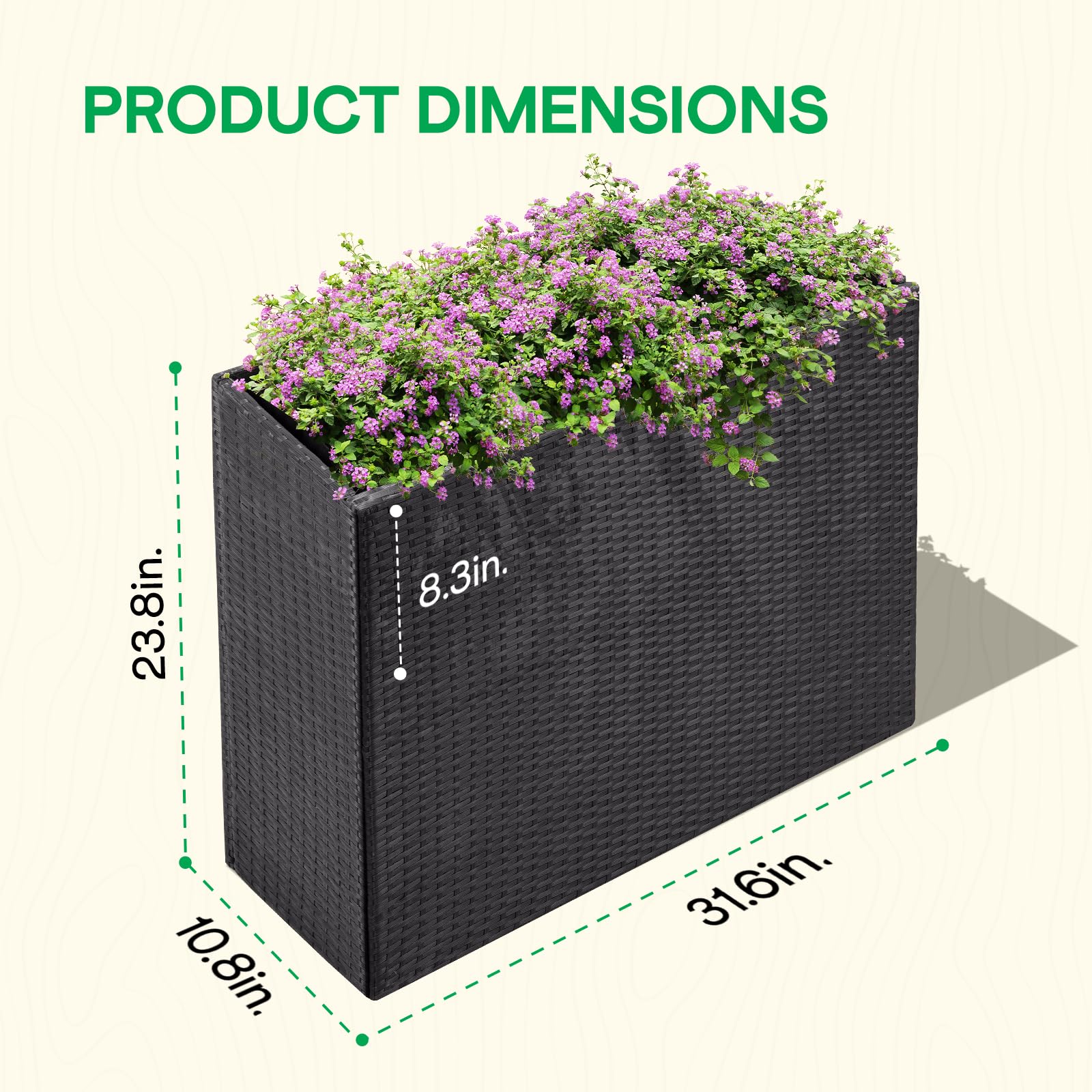 IDZO close-up of rattan texture highlighting weatherproof polypropylene finish