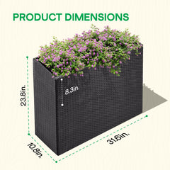 IDZO close-up of rattan texture highlighting weatherproof polypropylene finish