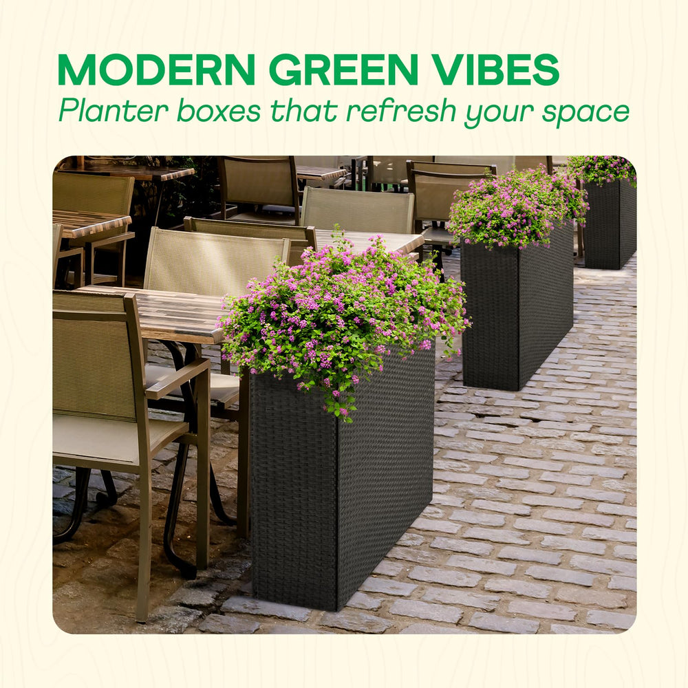 IDZO planter next to doorway to show 24-inch scale and placement benefit