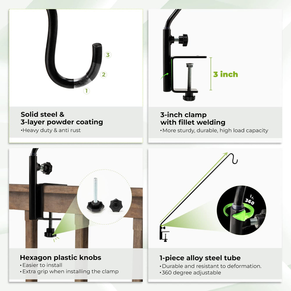 IDZO pole held by hand to show 43 inch scale and easy installation benefit