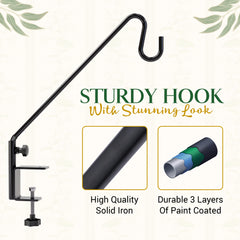 IDZO rotating hook in use with bird feeder demonstrating easy positioning