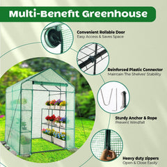 IDZO mesh shelves with pots showing efficient storage benefit
