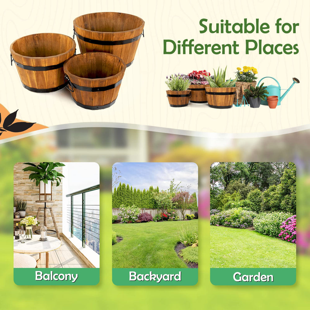 IDZO size comparison showing three planters together for flexible layout planning