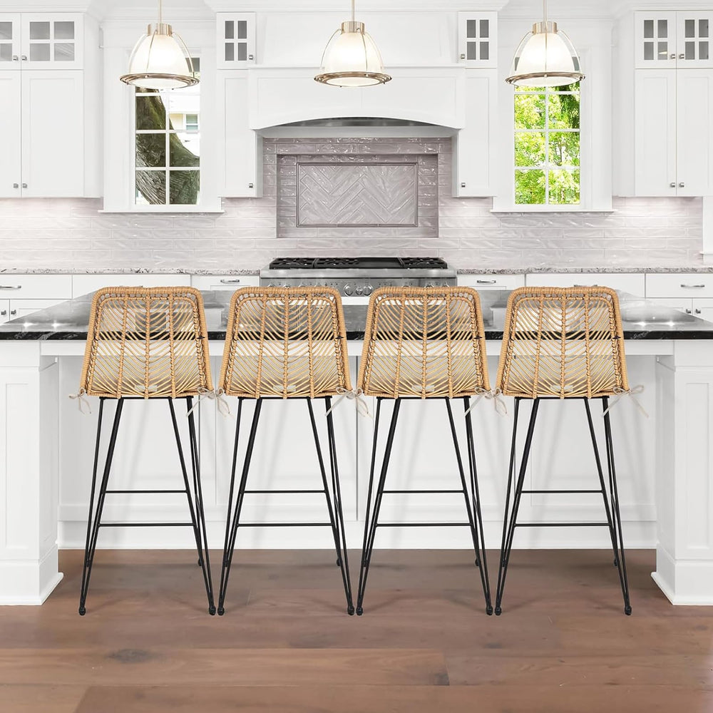 IDZO stools beside counter showing scale and ideal fit for 34–36 inch kitchen islands