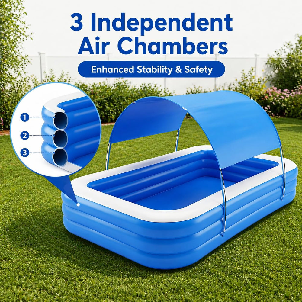 ieribr size and scale with person beside pool, clarifies roomy fit for several people