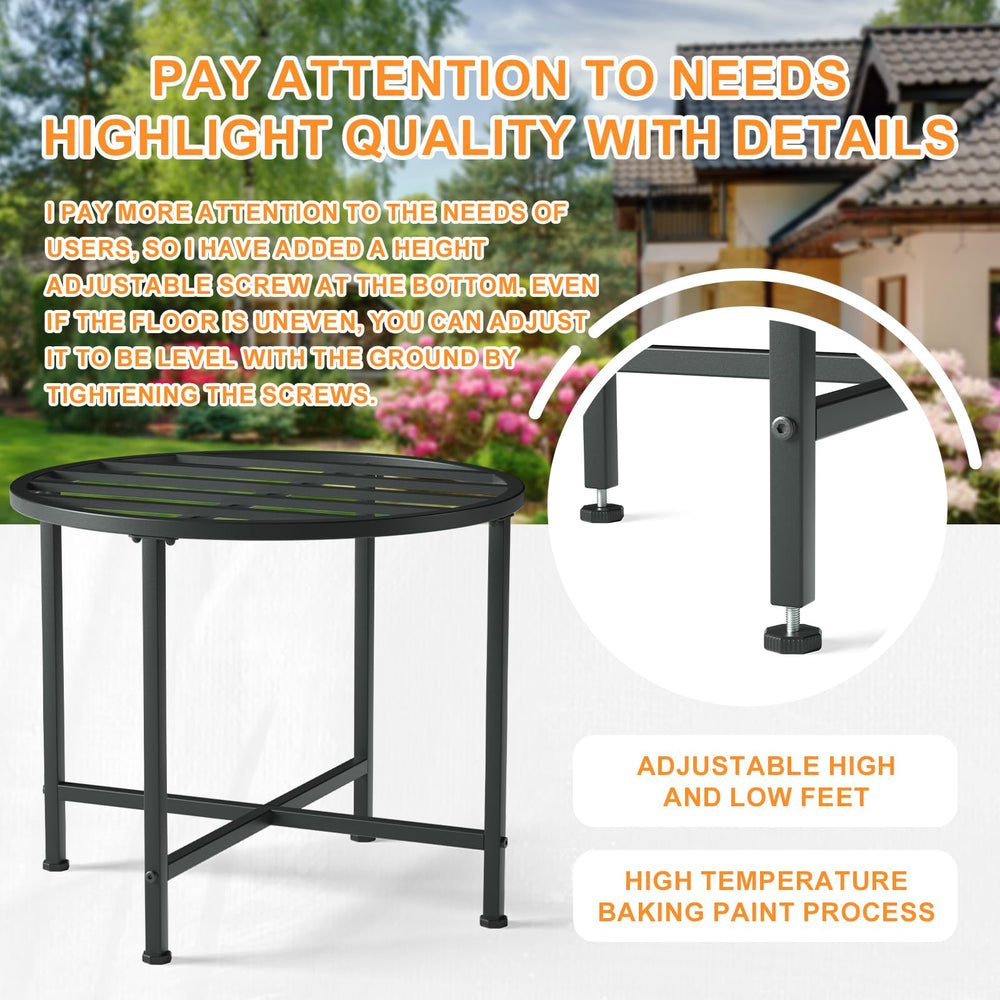 I'Ezonk stand supporting a filled rain barrel demonstrating convenient water access benefit
