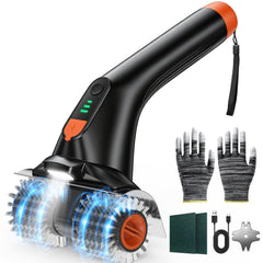 iFunSky electric grill brush front view showing compact cordless design and quick cleaning