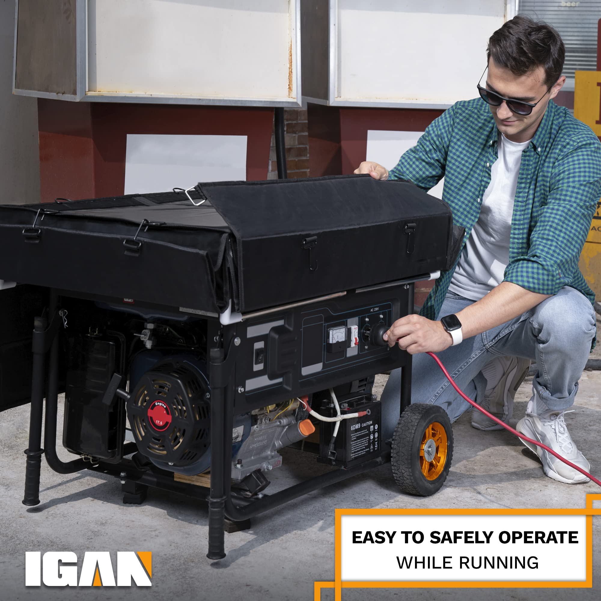 IGAN cover with exposed control panel access for safe, easy use