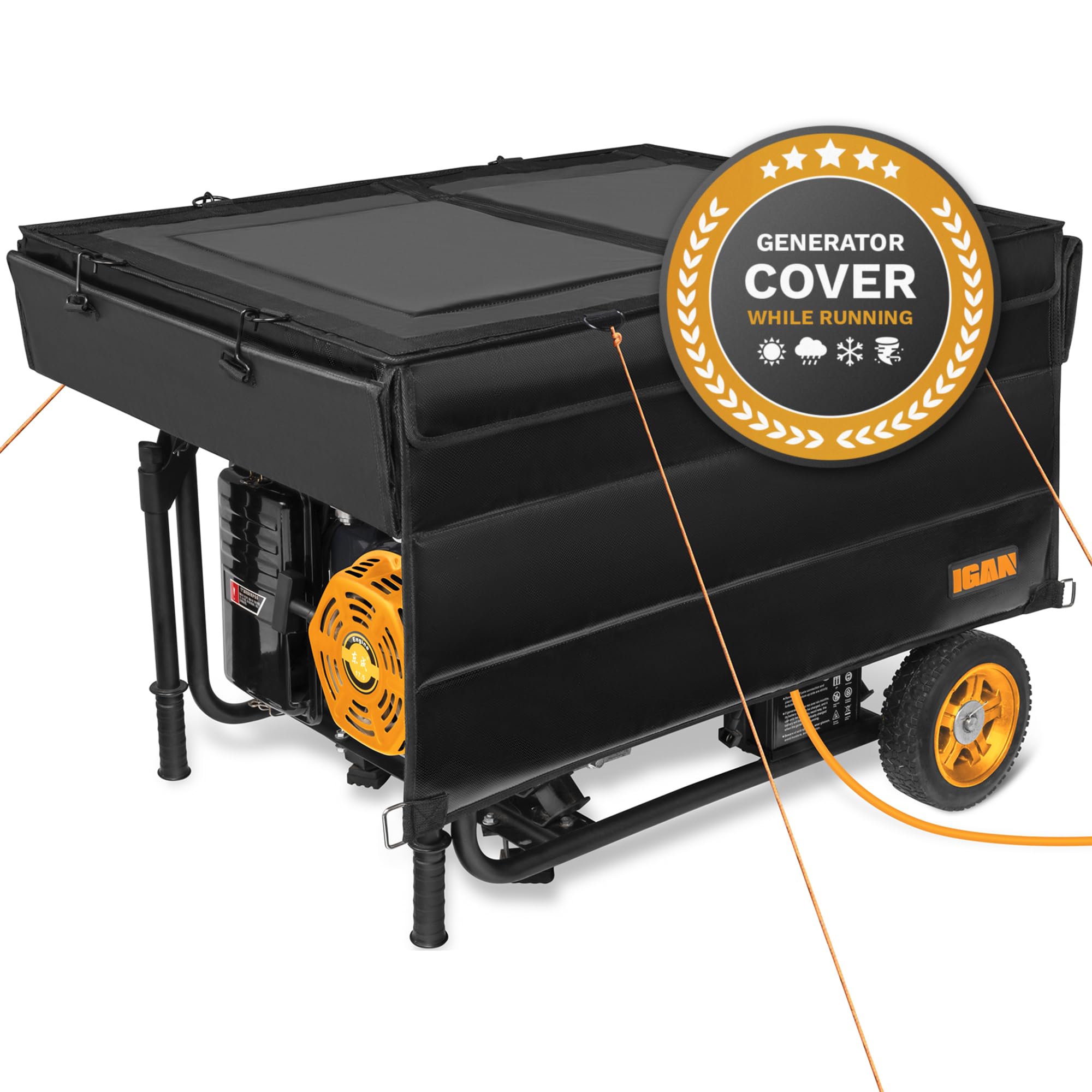 IGAN Pro-Max front view showing full coverage and weather protection benefits