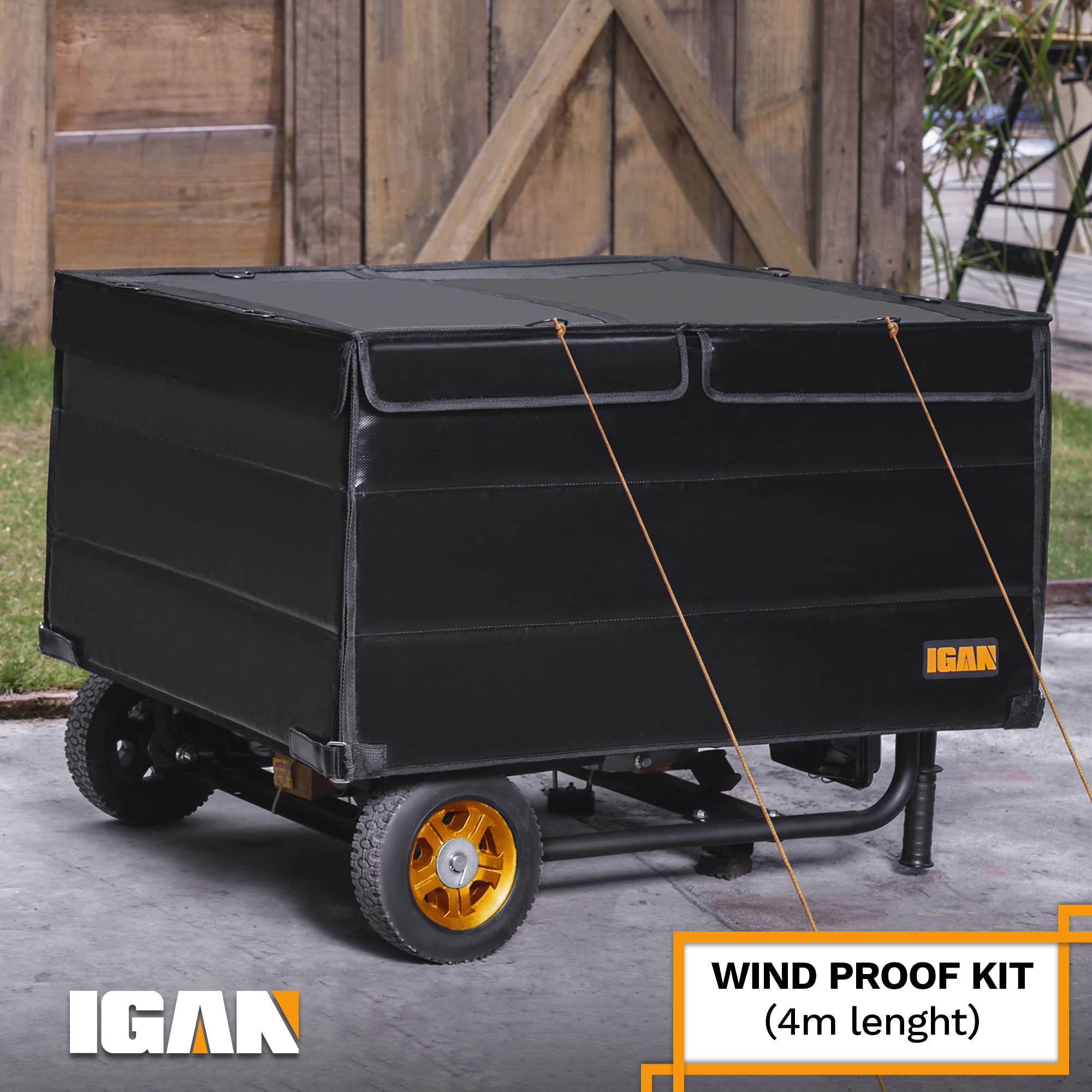 IGAN waterproof fabric detail highlighting tear resistance and water shedding