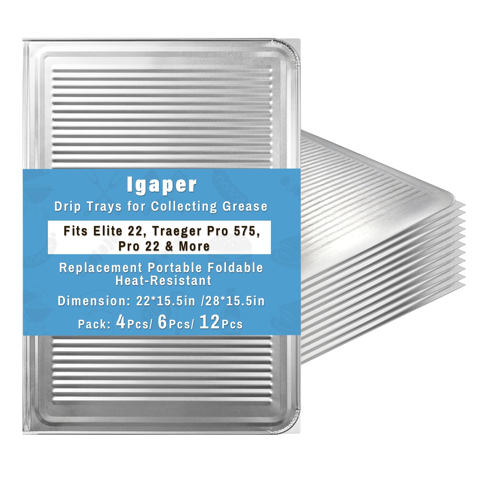 Igaper front packaging showing 12-pack and compatibility list for easy buying