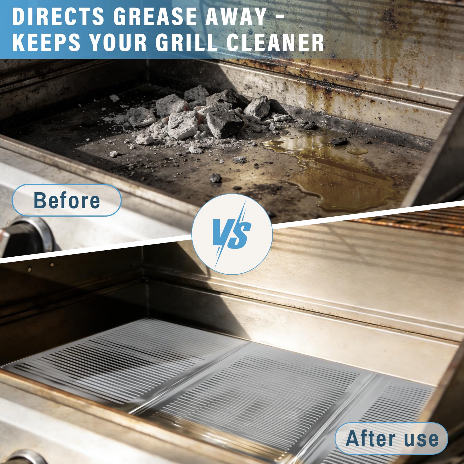 Igaper liner fitted inside Traeger drip pan demonstrating easy placement