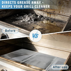 Igaper liner fitted inside Traeger drip pan demonstrating easy placement