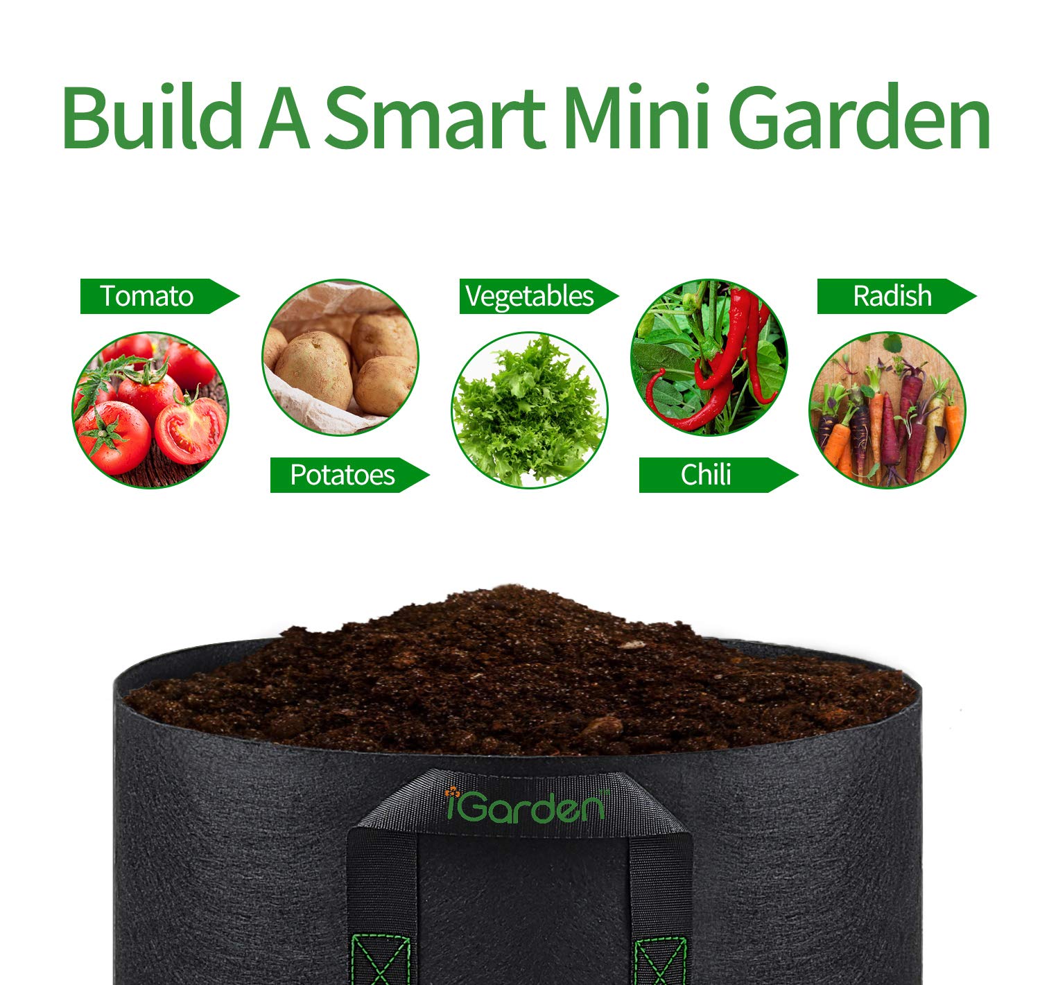 iGarden cross-section showing soil drainage and moisture control benefits