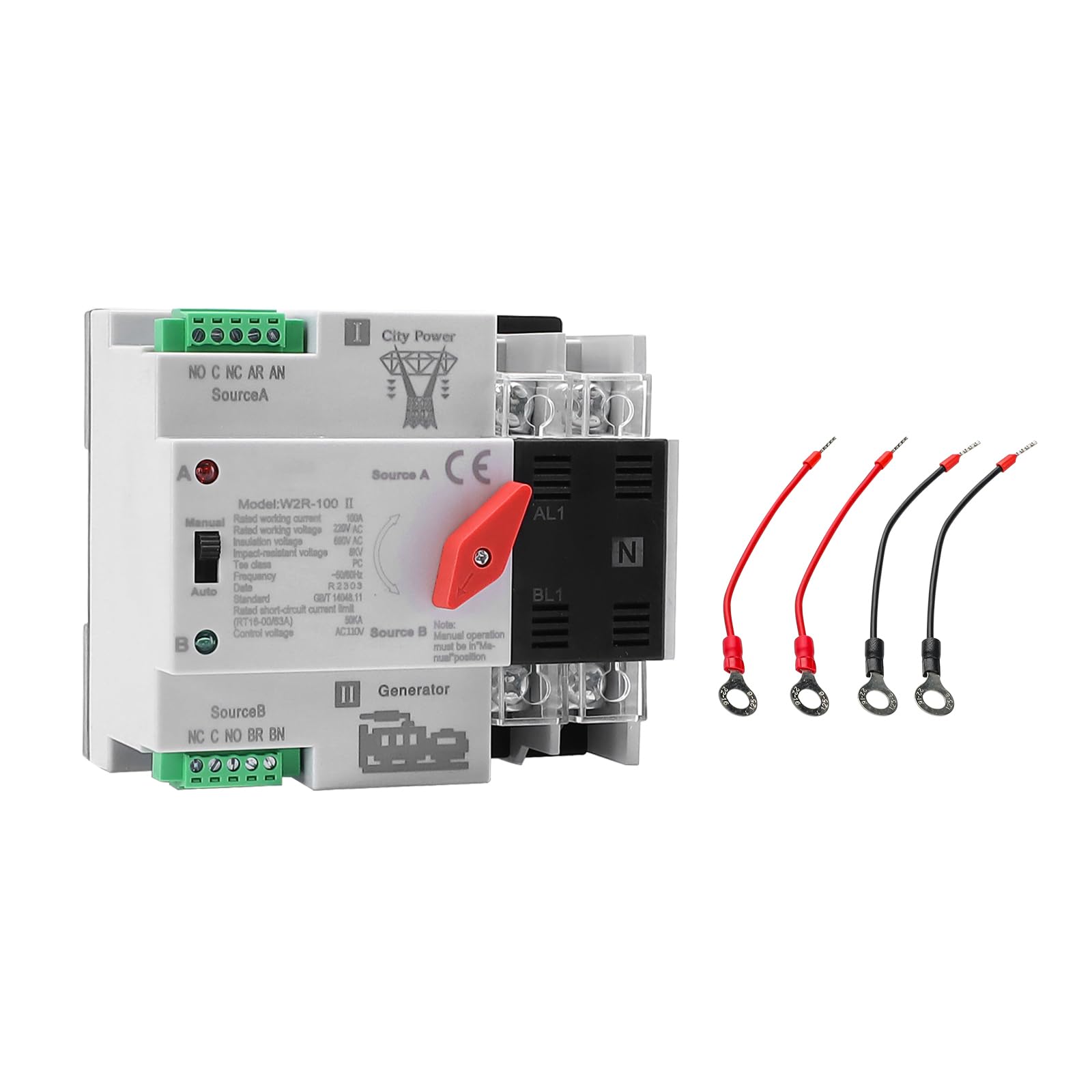 IGEYAPA front panel showing compact 100A ATS for reliable fast switching
