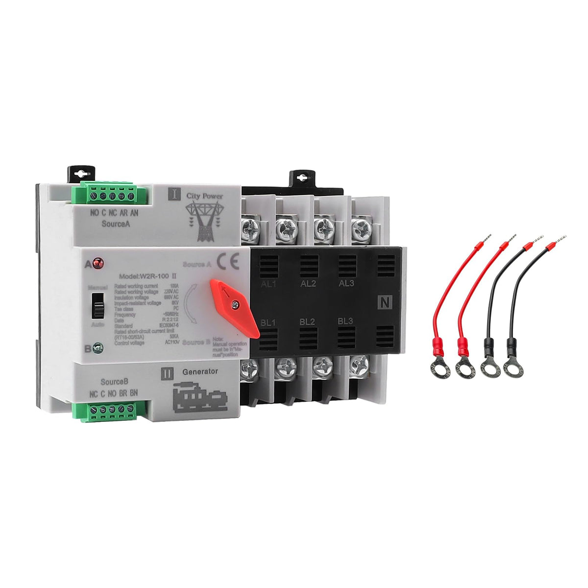 IGEYAPA vista frontal del interruptor para conmutación rápida y segura