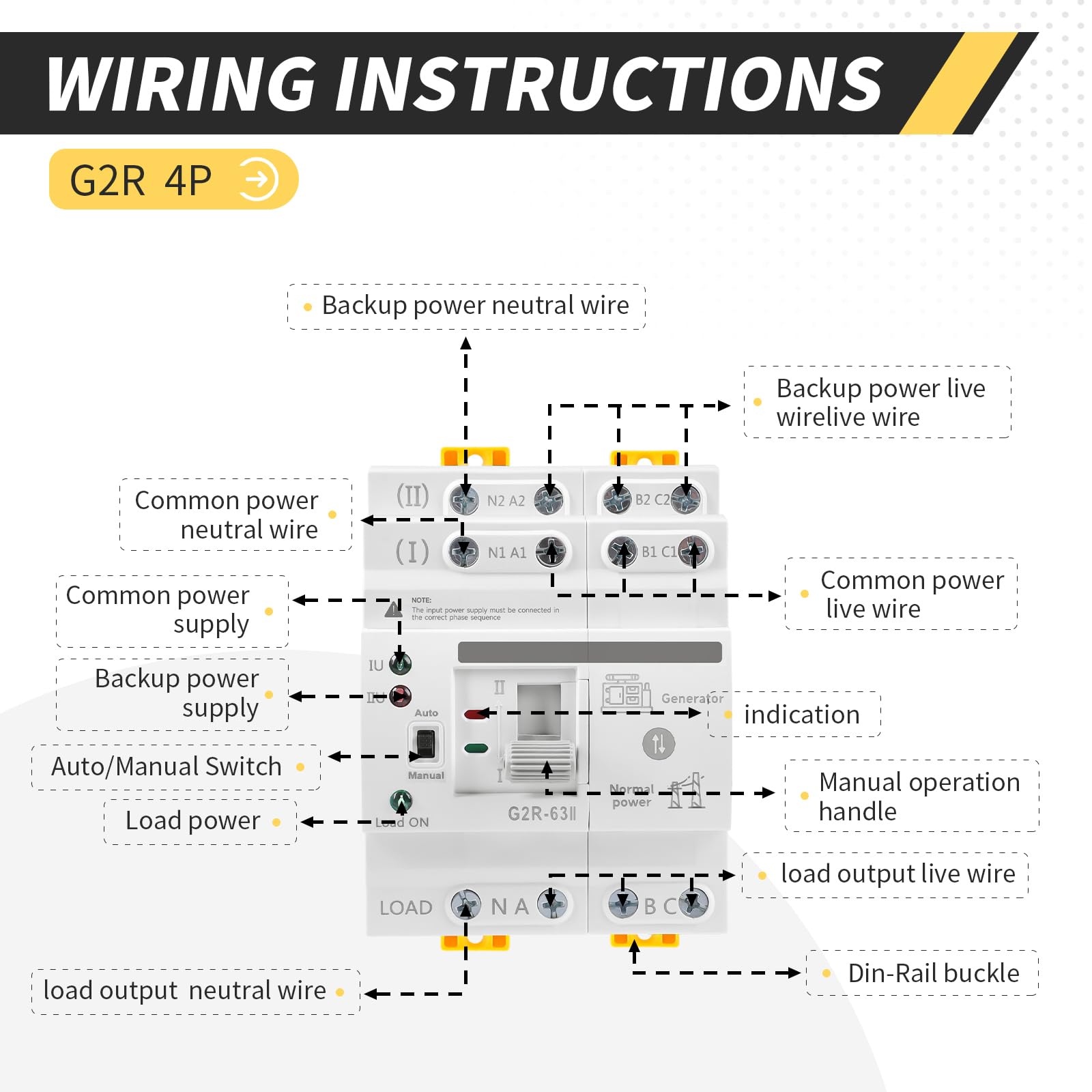 IGEYAPA wiring terminals detail showing secure connection points