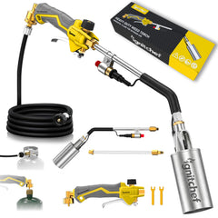 IgnitChef front view of torch and hose showing ready-to-use power