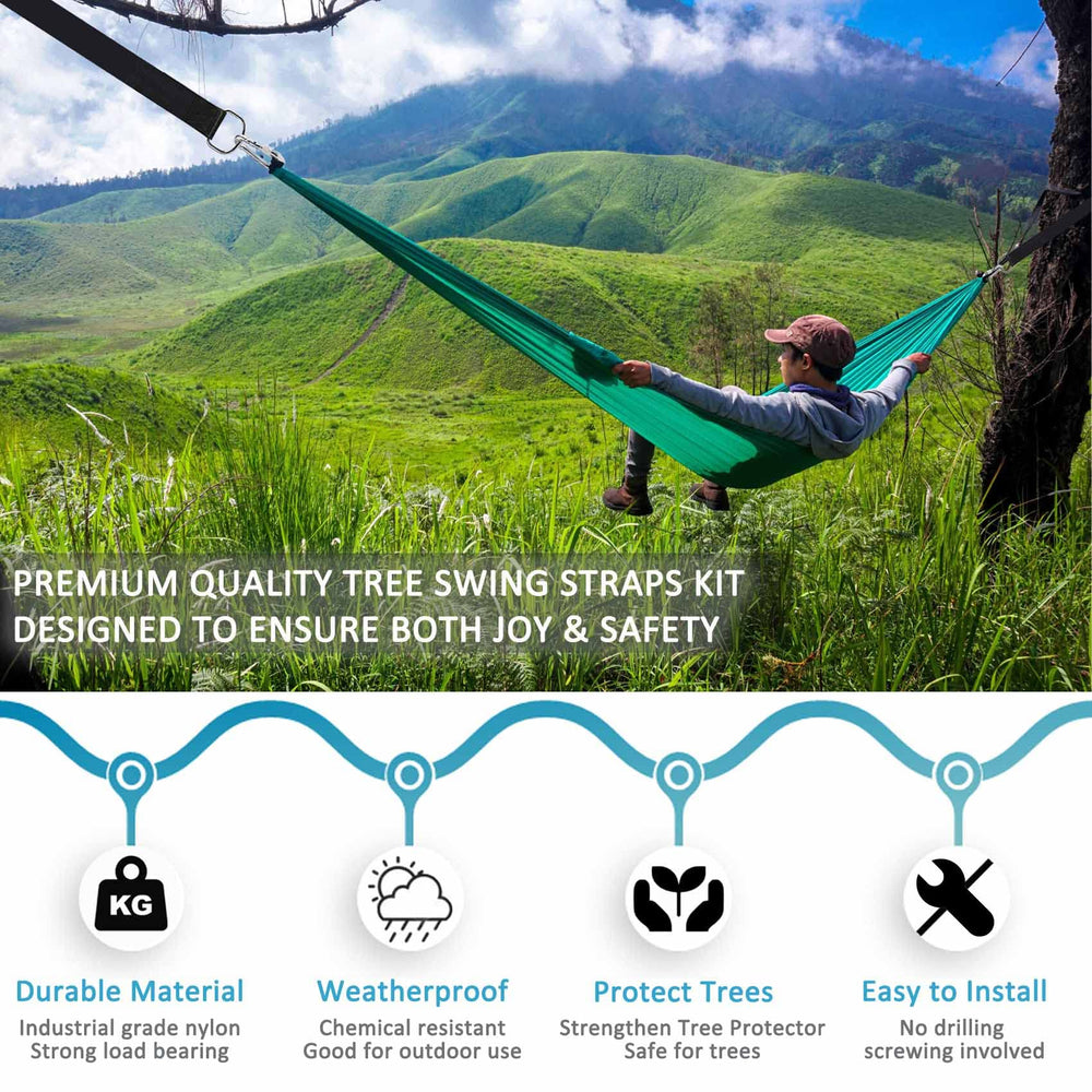 igolfluck protector sleeve wrapped on branch protecting tree and strap