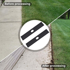 iGreely blade mounted on edger in use creating crisp lawn borders