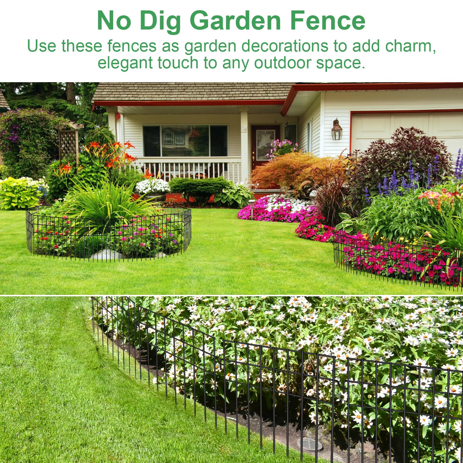 iGreely fence arranged in rectangle and circle shapes showing configurable layouts