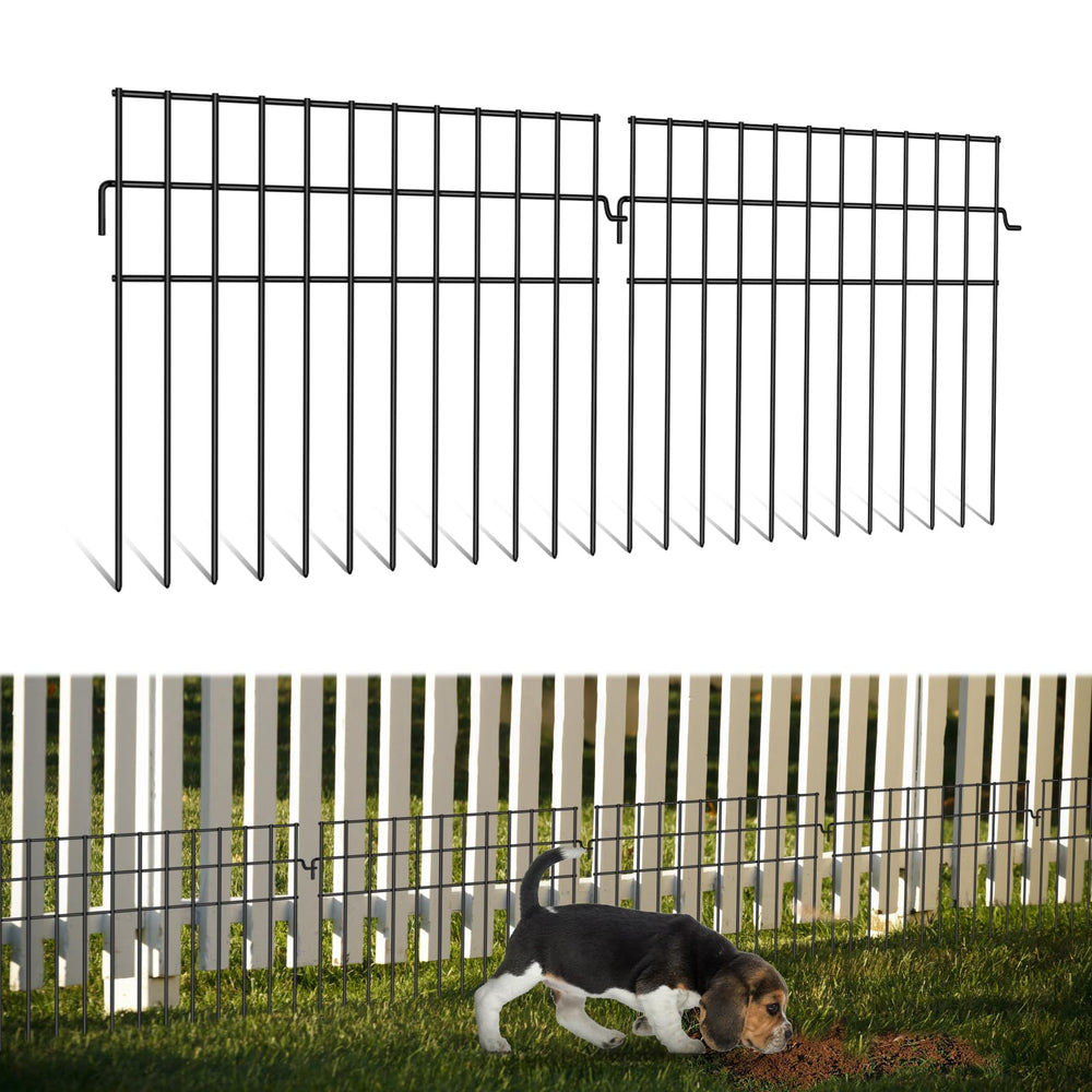 iGreely front view of 20-panel fence set showing full 27ft coverage and durable finish