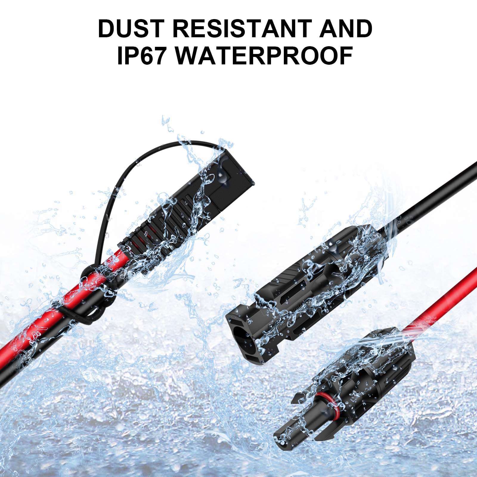 iGreely hand holding cable to show 20ft scale and robust 10AWG thickness for long runs