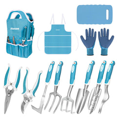 iHansee front view of blue tool set with tote and accessories showing complete kit