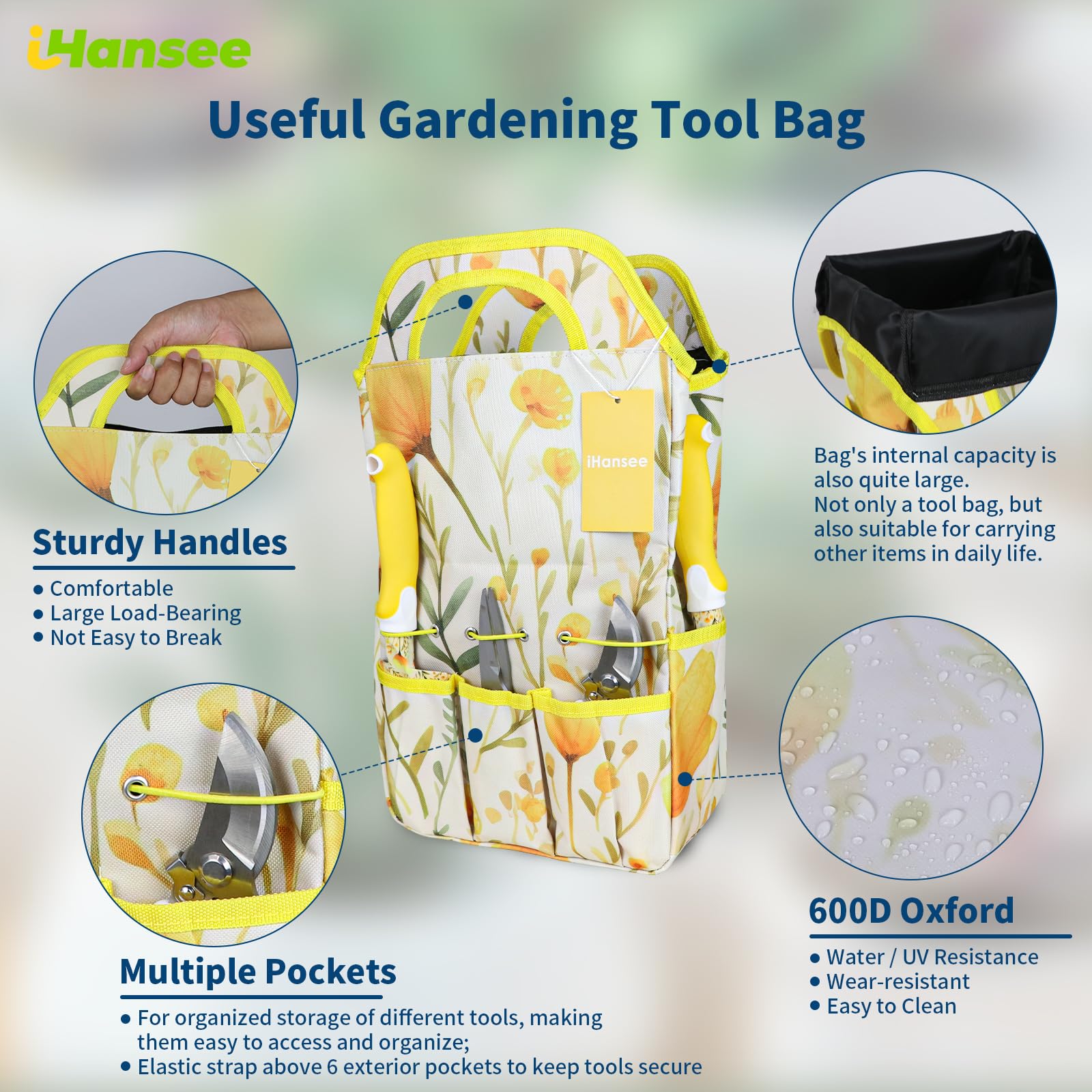iHansee kneeling pad in use cushioning knees for longer planting sessions