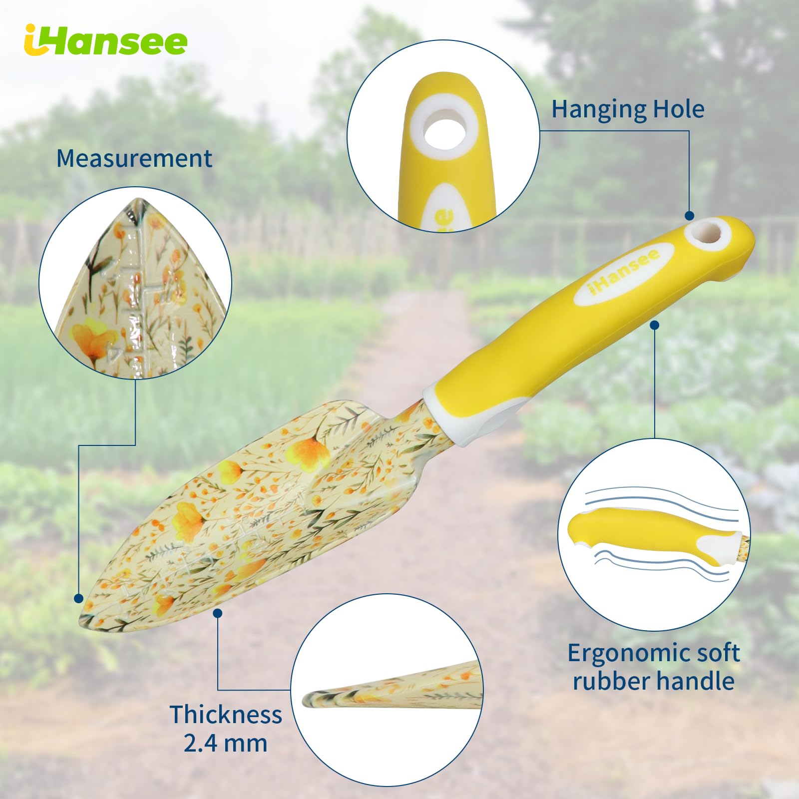 iHansee tool size comparison next to hand demonstrating scale and usability