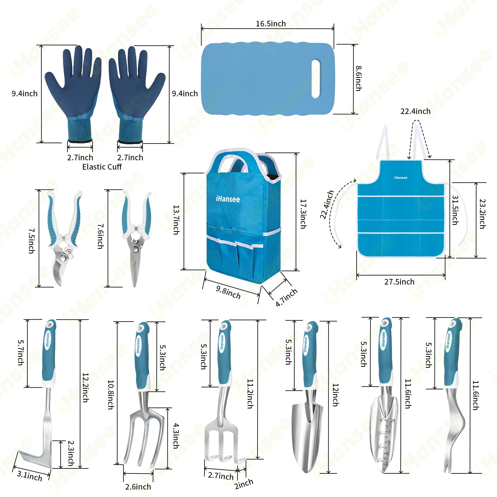 iHansee close-up of aluminum tool blade and ergonomic handle for comfortable grip