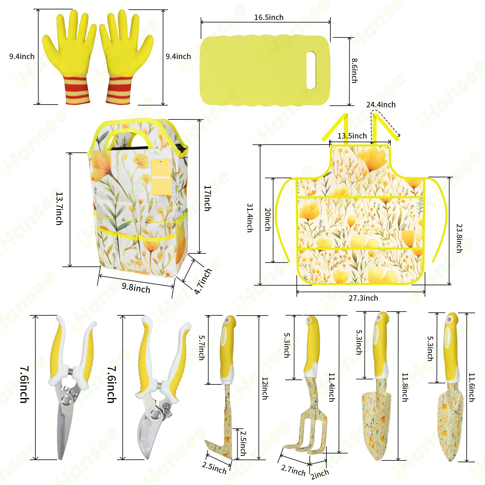 iHansee close-up of trowel blade and ergonomic handle for comfortable grip