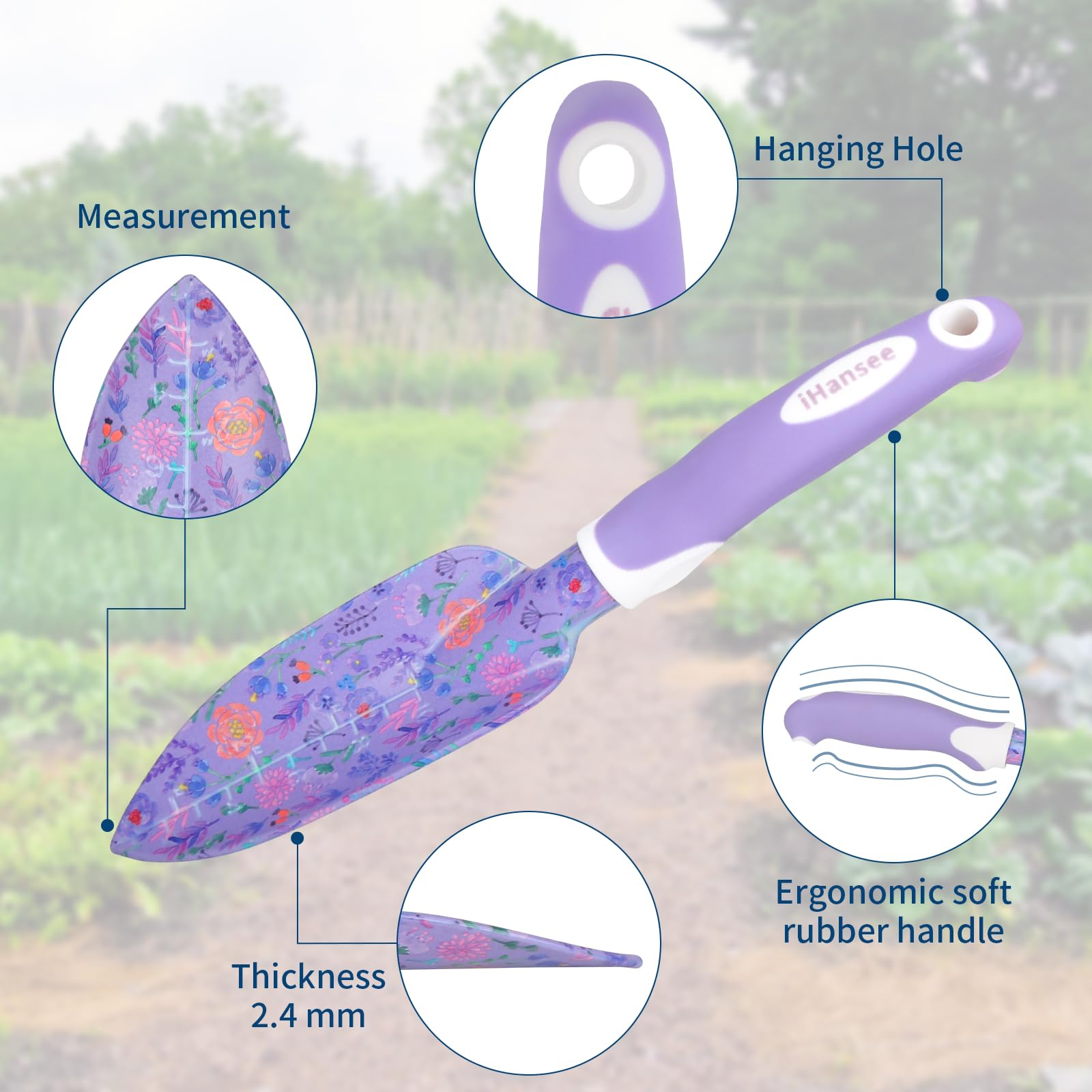 iHansee tools in use while transplanting demonstrating easy dig and plant
